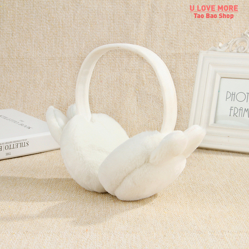 Elegant Rabbit Ear Winter Earmuffs For Women Warm Earmuffs E