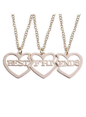 Fashion Best Friends Honey Love Couple Pendant Necklace 2 Pc