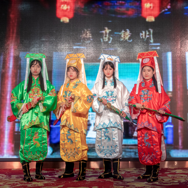 王朝马汉演出服张龙儿童包青天戏服包拯审驴幼儿园戏曲服装包公服