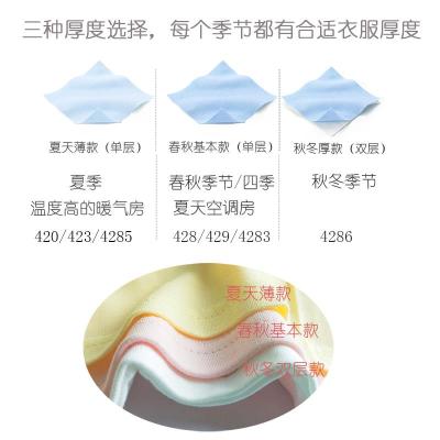 春夏纯棉新生儿睡袍系带宝宝护肚加长睡衣初生婴儿长袍和尚袍429