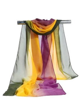 Gradiente cor chiffon cachecol ver?o vers?o coreana seasi