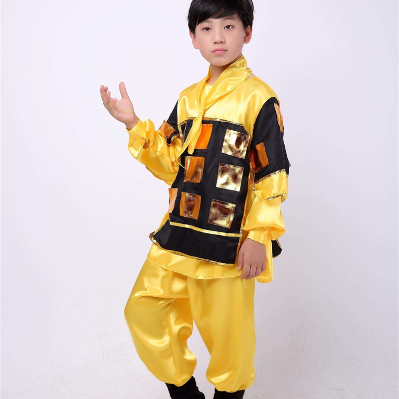 儿童古代士兵服装男童女孩花木兰演出服古装盔甲戏曲朗诵表演服