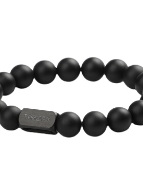 简约黑玛瑙手链男潮韩版小众情侣手串女手饰品刻字纪念送男友礼物