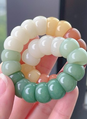 新中式猪大肠菩提根渐变绕指柔手持学生盘玩手串佛珠文玩手链女生