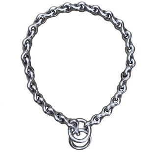 猛犬不锈钢狗脖圈中大型犬P链罗威纳卡斯罗藏獒脖套8毫米粗狗脖链