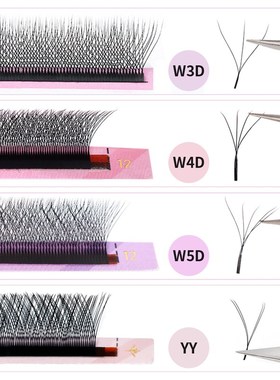 2023 New 3D/4D/5D W Shape Lashes and YY Lashes Premade Volum