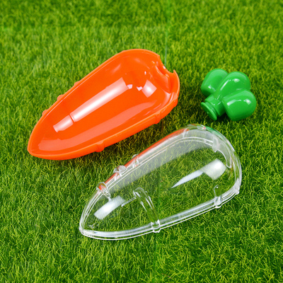 5Pcs Transparent Easter Plastic Carrot Eggs Gift Candy Box