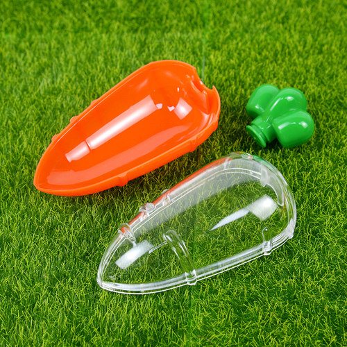 5Pcs Transparent Easter Plastic Carrot Eggs Gift Candy Box