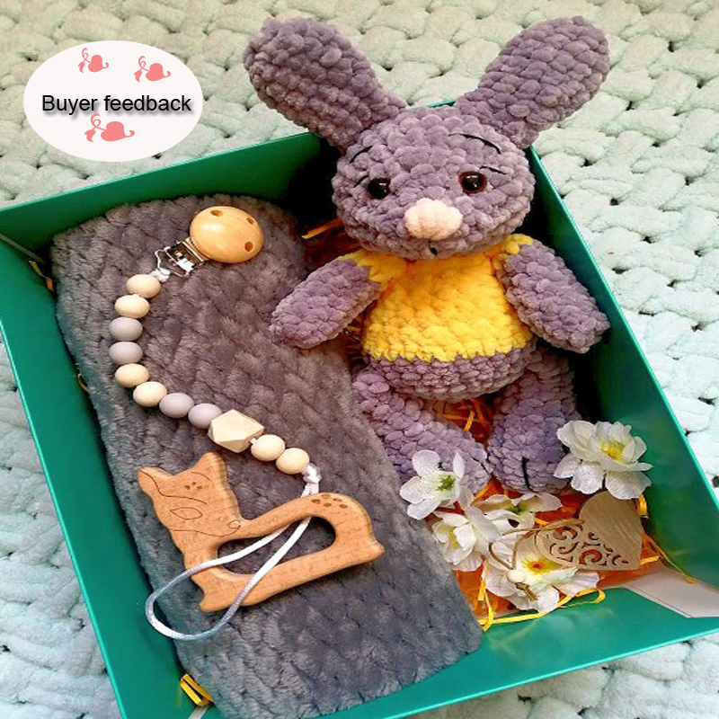 Baby Pacifier Clips Silicone Beads Wooden Teething Chain Inf