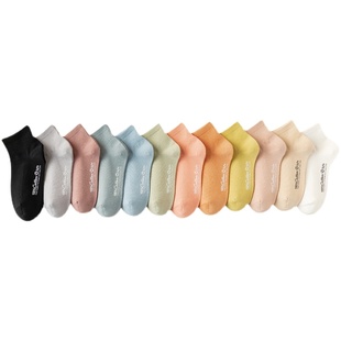 诸暨袜子女春夏季 女短袜无骨缝头女士外穿搭配透气休闲短筒袜纯棉