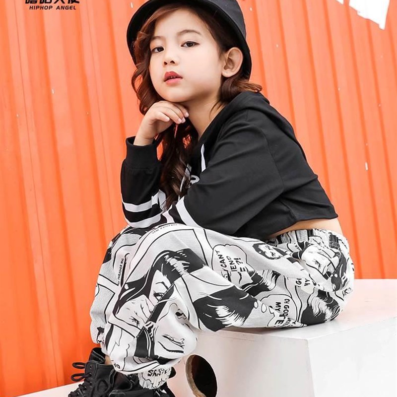 l套爵士舞服装儿童女童嘻哈潮流装街舞特走秀潮服模女孩帅洋气个