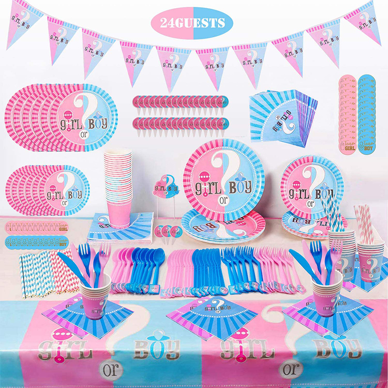 Boy Or Girl Gender Reveal Party Decoration Set Balloons Arch