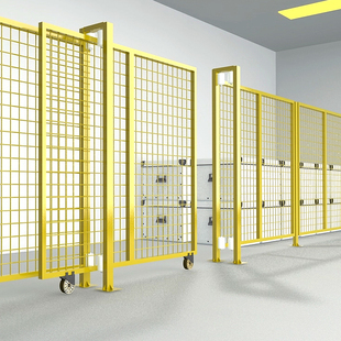 仓库隔断网单开门车间工厂设备y隔离网推拉门移动铁丝围栏门栅栏