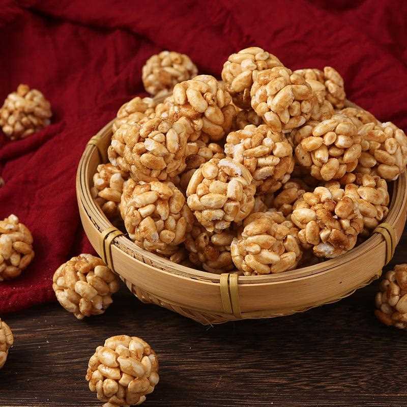 ly爆米花团米花球米花糖小时候8090后怀旧小零食散装膨化食