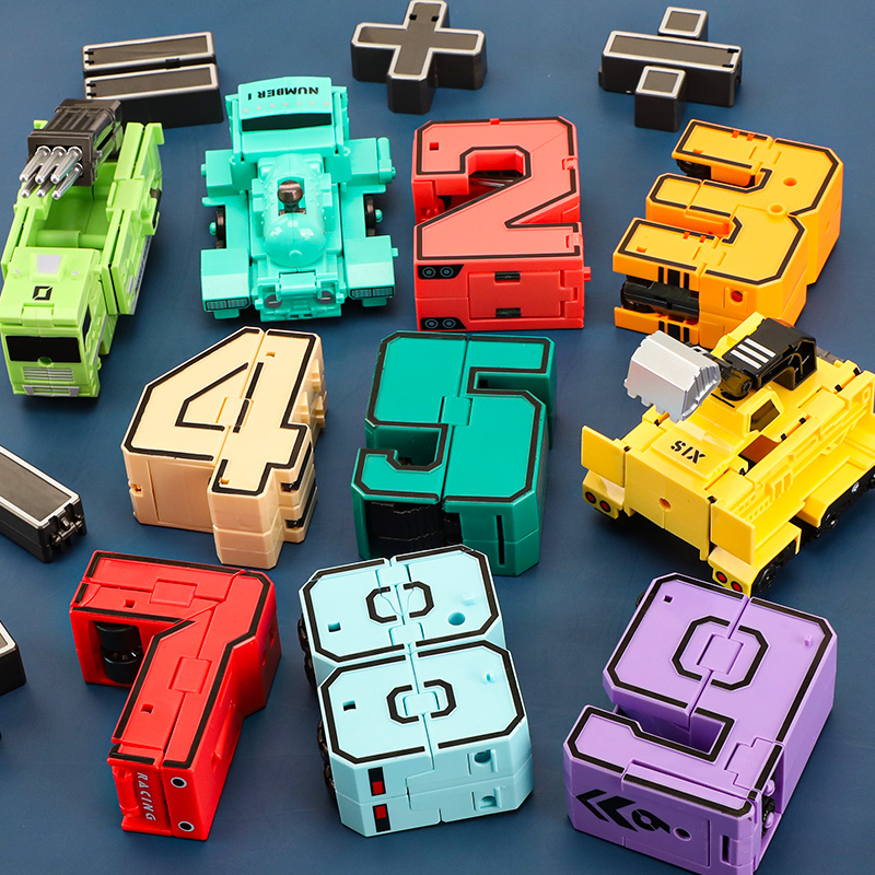 2025新款儿童男孩数字玩具变形合体机器人益智3到6岁金刚爆款5一7