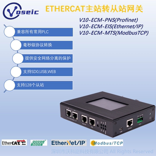 EtherCat主站转Profinet ModbusTCP从站网关 Ethernet