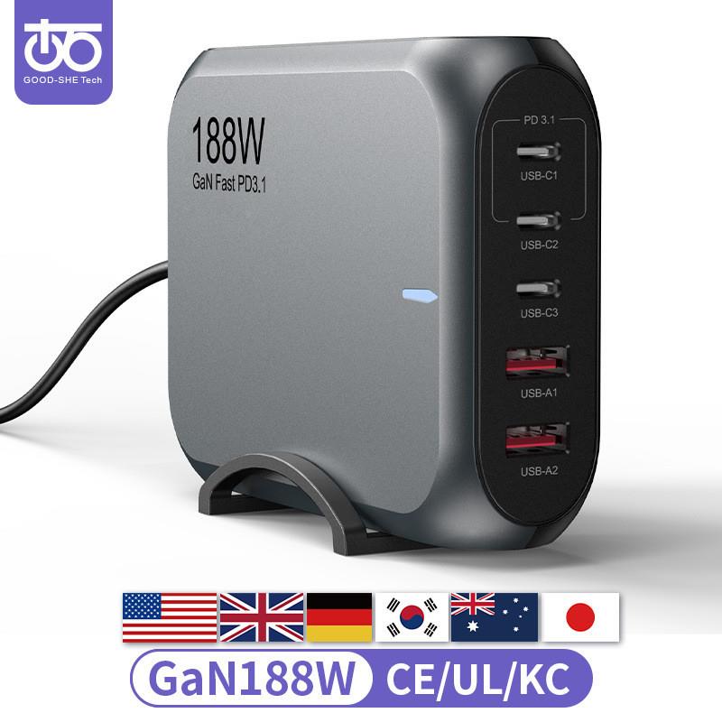 适配新款140W桌面充多口UFCS融合快充GaN大功率多功能PD3.1适配器