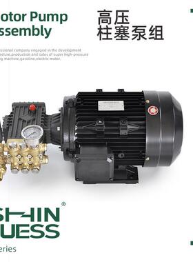 适配SJ高压清洗机380/220V足额铜线电机泵头组合加湿造雾设备总成