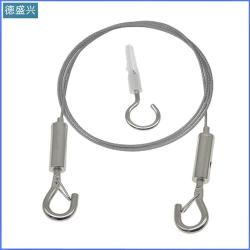 适配画展画廊卡式线挂画绳厂家挂镜线 可调节挂画钩 钢丝绳挂