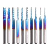 10pc钨钢雕刻机刀PCB铣刀锣刀电路板开粗皮镀蓝玉米铣刀 08317