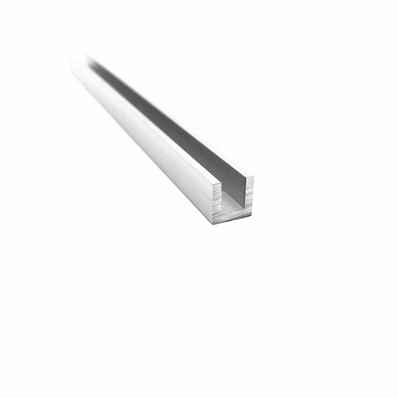 氧化铝合金u型槽15x15x2包边玻璃卡槽u形铝槽铝合金型材边框u槽铝