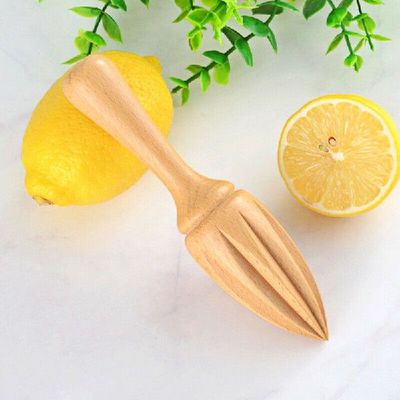 1pc Ten-corner Shape Wooden Lemon Squeezer Hand Press