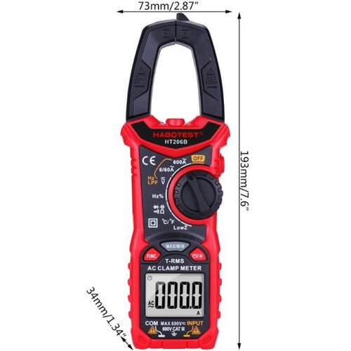 好货HT206 AC/DC Digital Clamp Meter Multimeter High Precisio