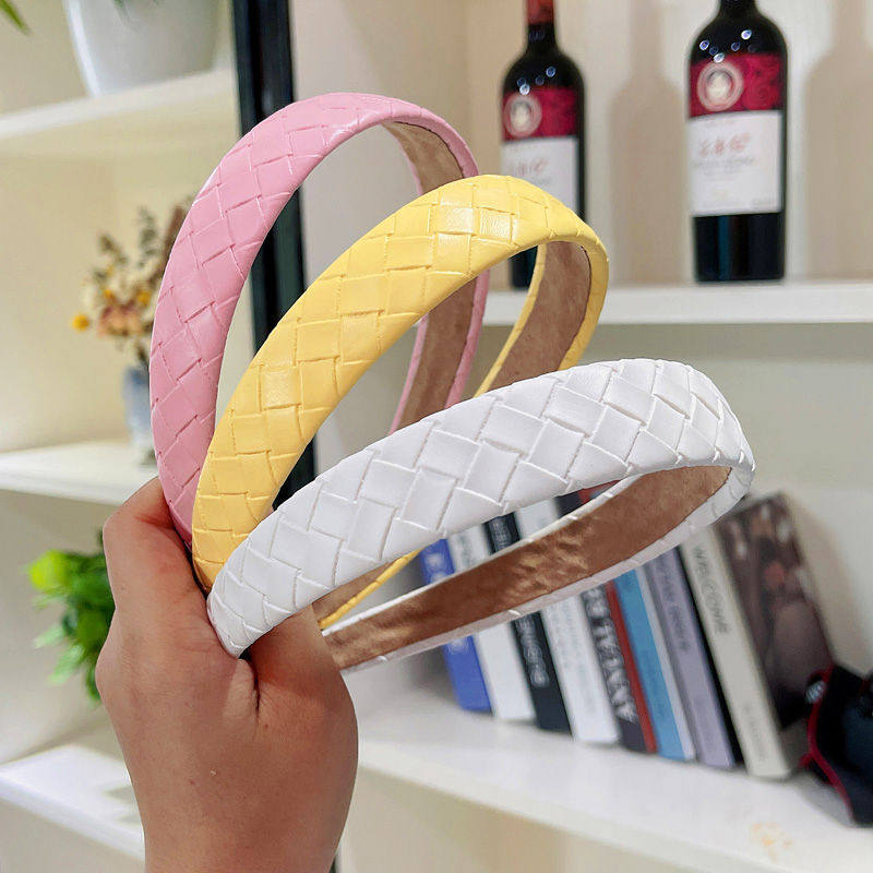 Multicolor optional Korean hairband womens simple solid co