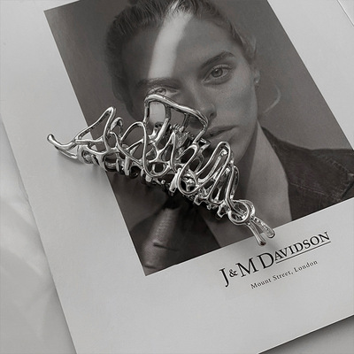 好货Large Metal Hair Claw Clip Irregular Hairpins Punk Style