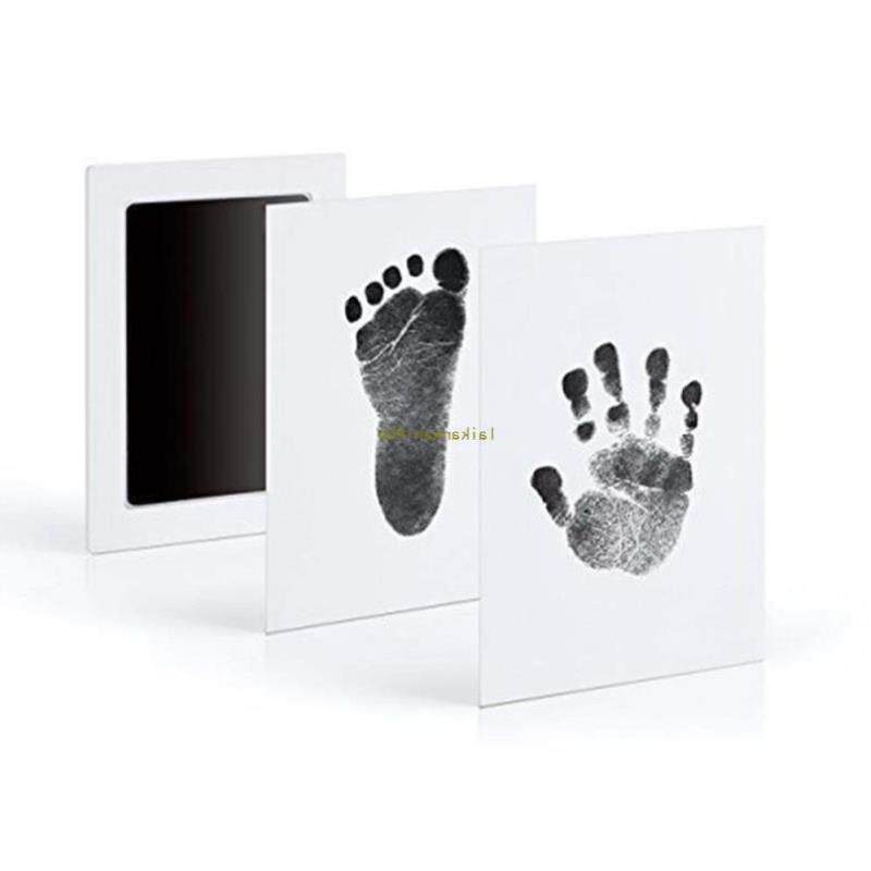 4 color optional footprints Special baby hand foot print and
