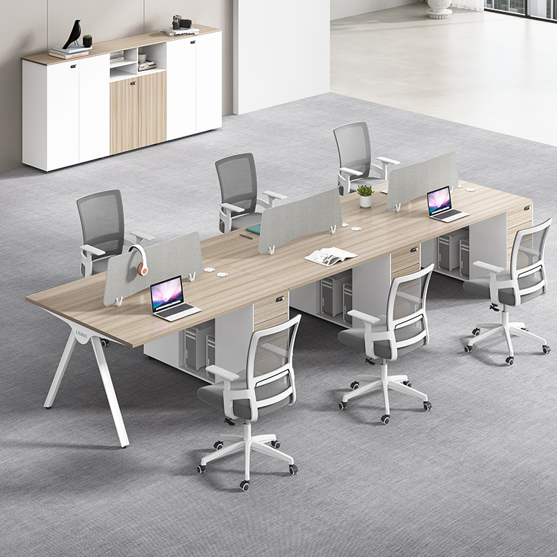 新款职员办公桌椅组合单2双4四6人位简约现代办公室桌子屏风工位