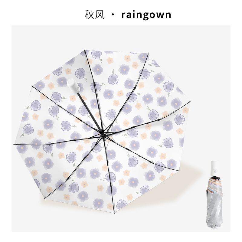 遮阳伞防晒抗UV全自动折叠大雨伞女晴雨两用小巧可携式遮阳伞