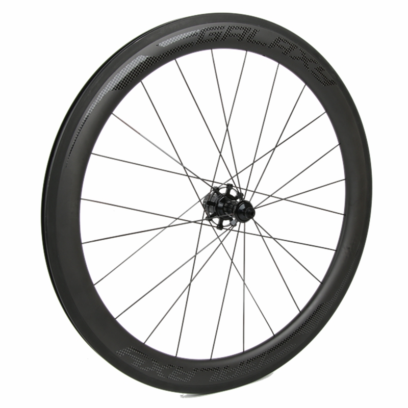 公路自行车碳纤维轮组 桶轴中锁x碟煞 直拉4培林花鼓 50MM高框碳