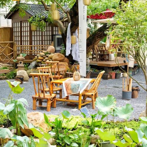 复古庭院商用竹方桌茶几