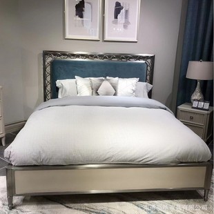 美式轻奢印象ART斯卡拉金属简约双人床北欧现代婚床1.8米主卧床