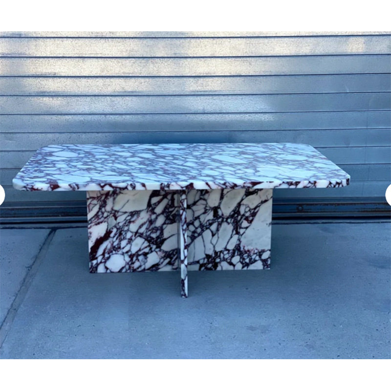 天然大理石茶几设计师现代客厅高级感桌子长方形奢石咖啡桌法式