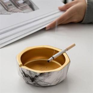 酒店家用客厅爆款 陶瓷烟灰缸高档上档次ins高颜值个性 烟灰缸带盖