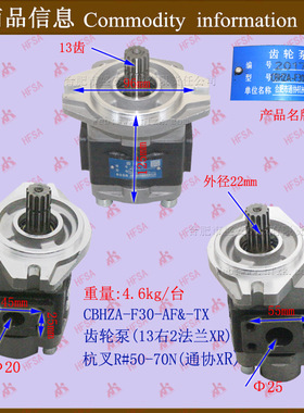 叉车配件批发液压齿轮泵(13右2法兰）杭叉R#50-70N-CBHZA-F30-AF&