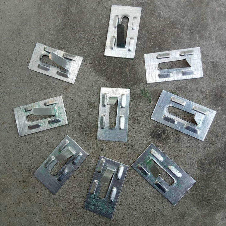 铁丝网固定专用卡内外墙保温钉挂片蚊香座钢丝网固定铁片卡扣