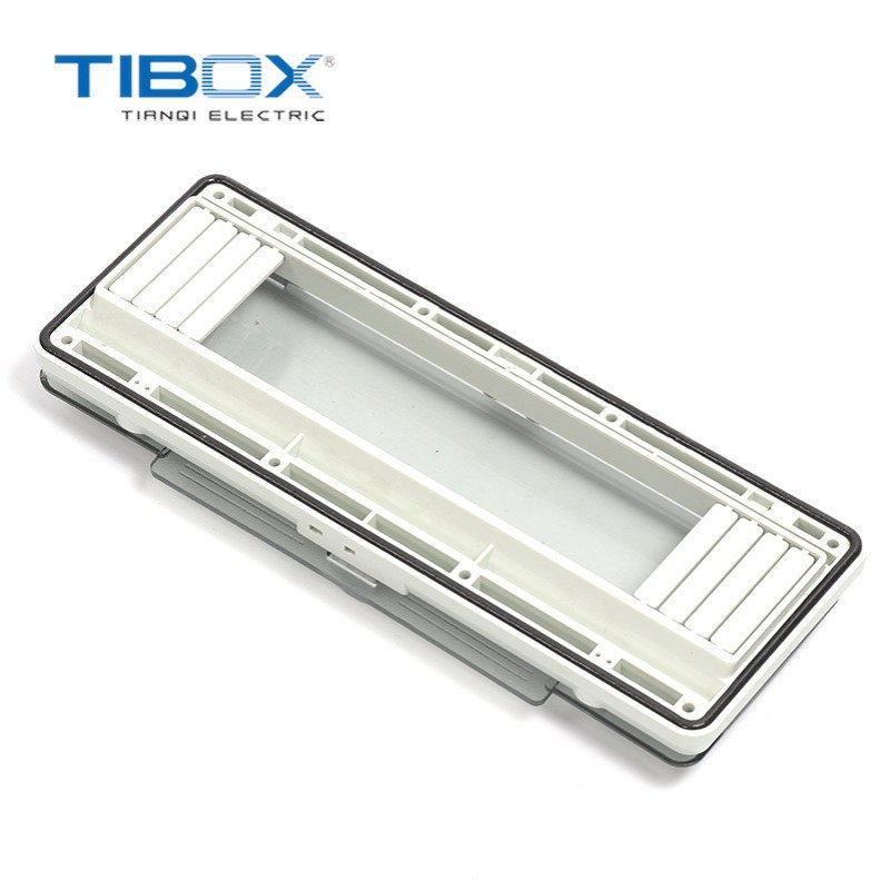 TIBOX防水窗口13位回路透明保护窗罩 断路器开关配电箱监视观察