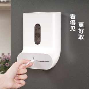 SOLX保鲜膜套收纳盒磁吸式免打孔挂墙家用抽取一次性保鲜罩滤水网