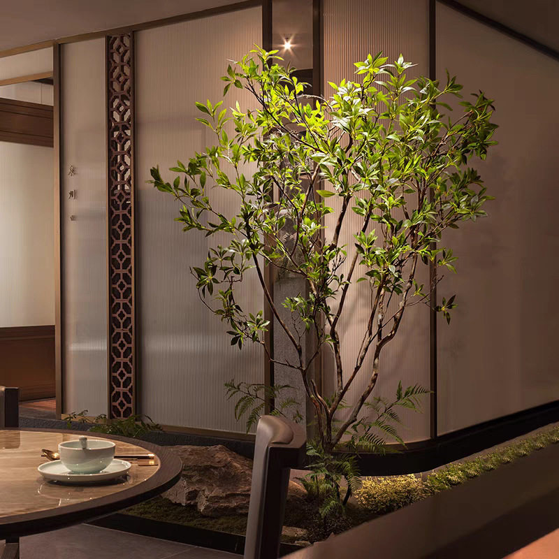 仿真树假树马醉木造景餐饮仿真绿植室内别墅景观树橱窗天井装饰树