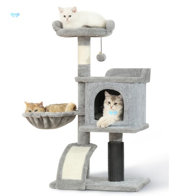 36.6 Multi Level Cat Tree Tower with Cozy Condos Sisal跨境
