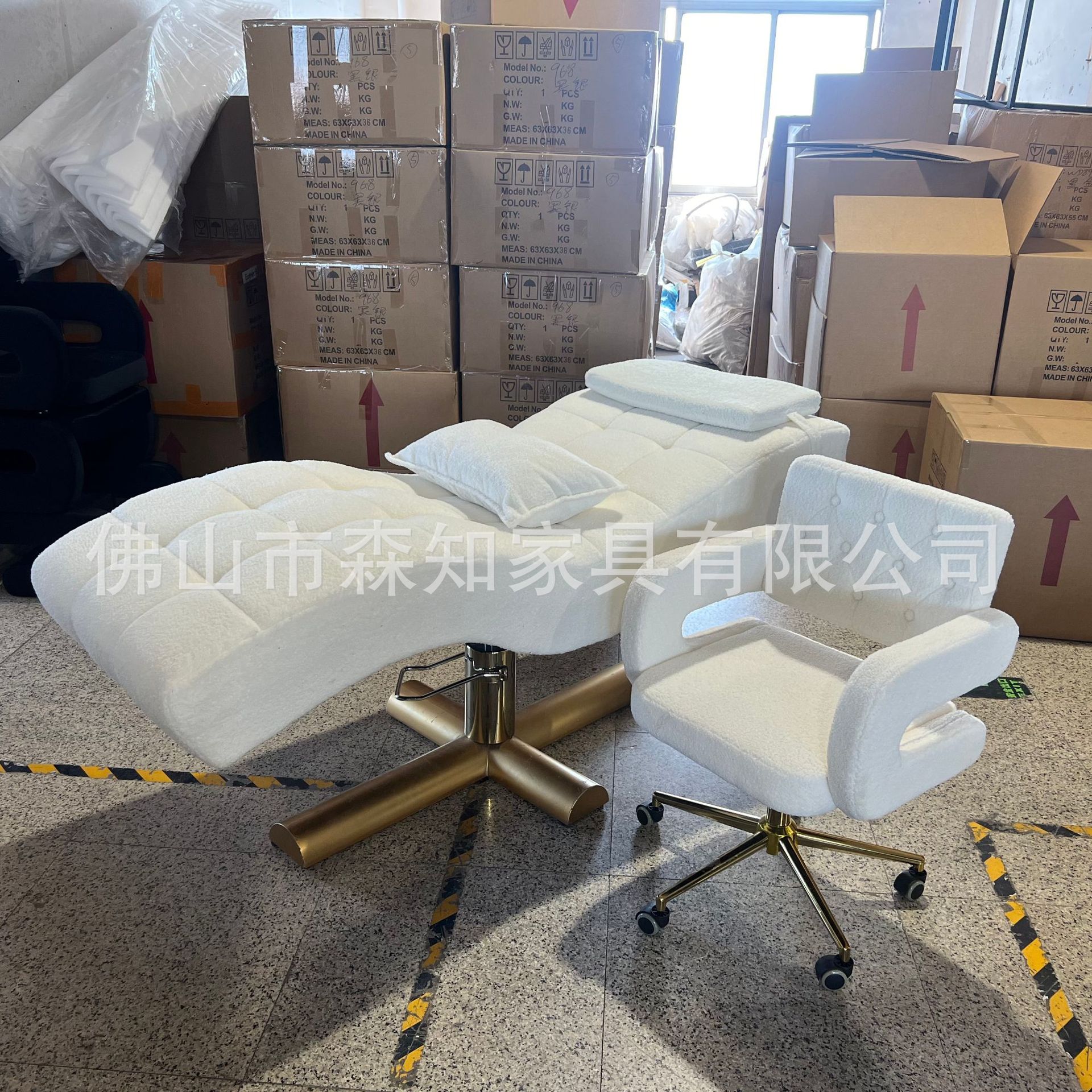 S型液压升降美睫纹绣美容床