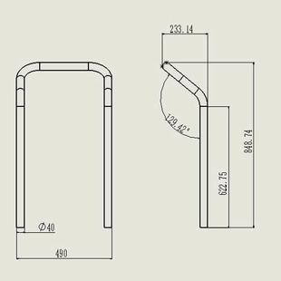 侨昱不锈钢管弯管弯头加工推车零配件UR型把手90度直角 新品