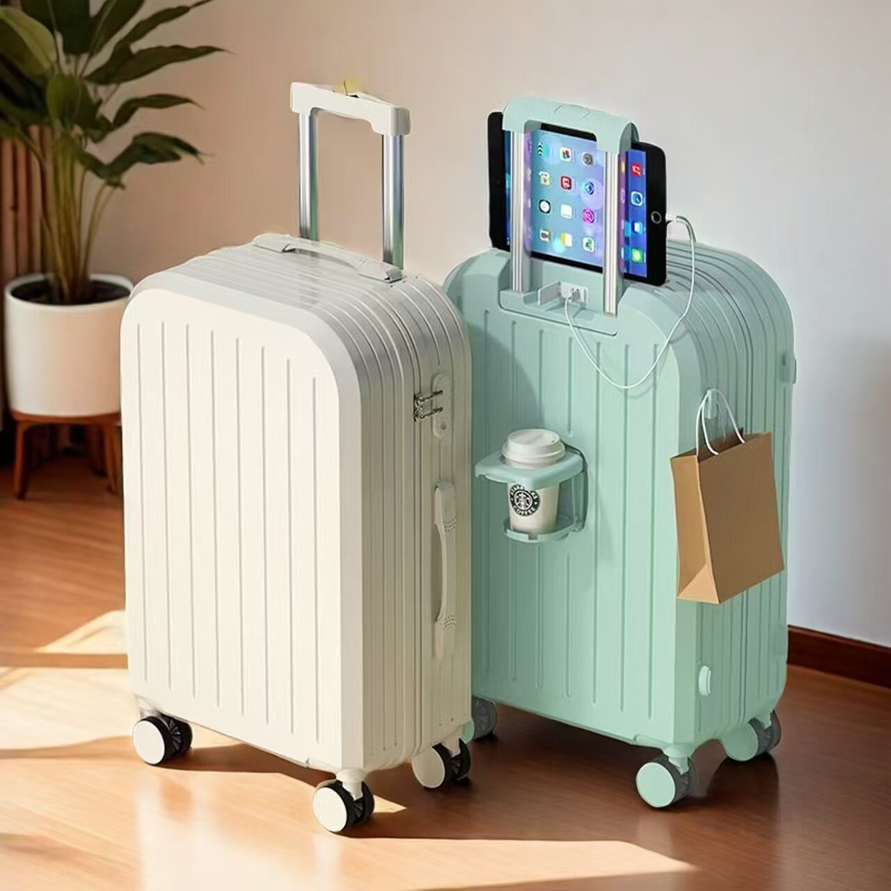 耐用拉链万向轮20寸登机箱