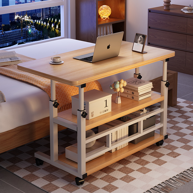 速发床边桌多功小电脑桌学生家用可室卧移动升降桌子能户型书桌