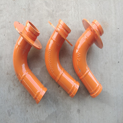 CIFA湿喷机台车法兰弯管 DN80*90°铸钢弯头 转台加长90度弯管