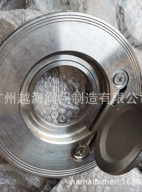 圆片式超薄逆止阀 单向逆止阀 薄型对夹式衬氟止回阀H74F46-10C