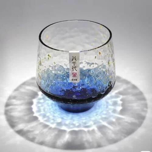 日式金箔水晶玻璃八千代星空杯家用威士忌酒杯杯子水杯套装杯